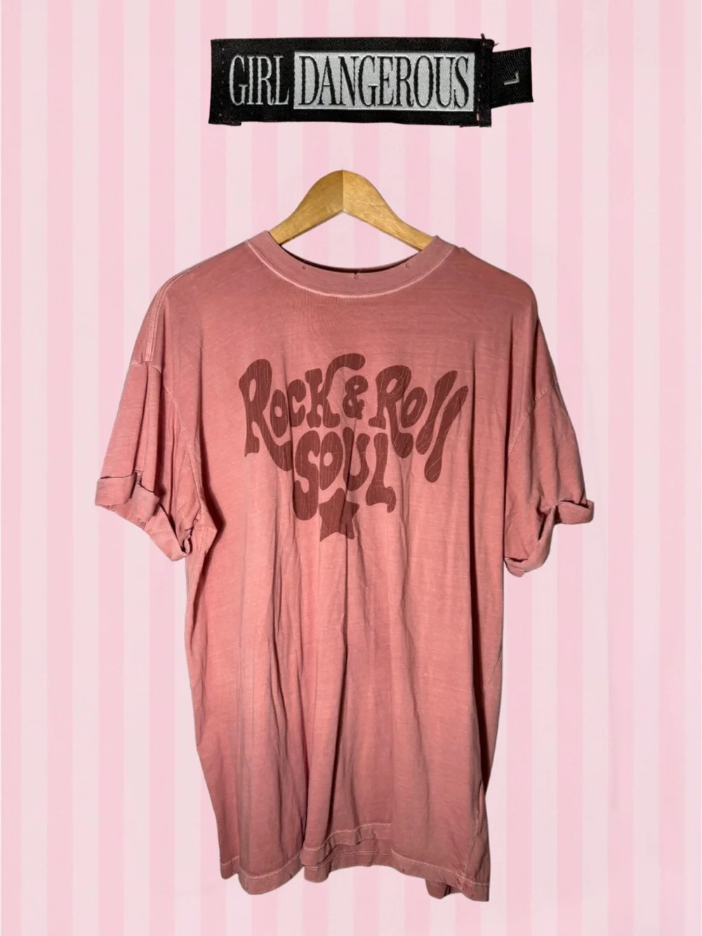 Rock & Roll Soul Graphic T-Shirt — Dusty Rose